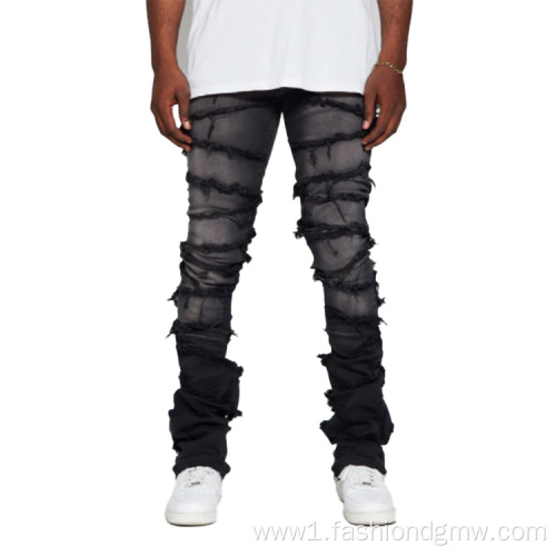 Distressed Ripped Streetwear Jeans Men